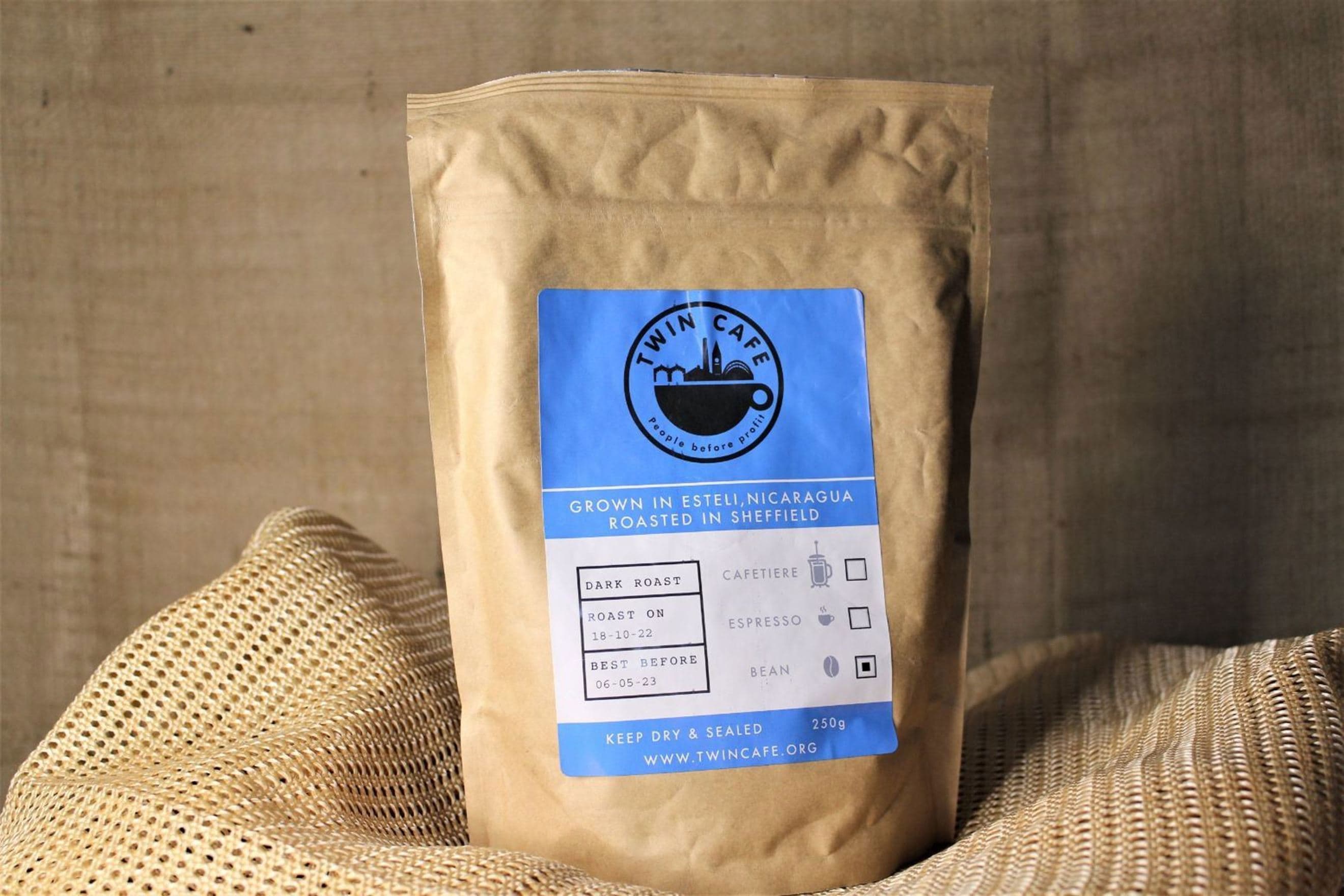 Twin Cafe Coffee, Dark Roast, Beans 250g